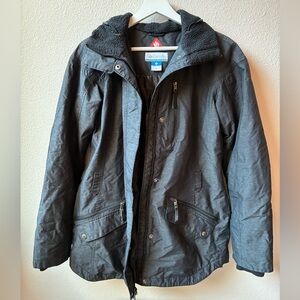 COLUMBIA Carlson Pass Hooded Waterproof Jacket in charcoal (Size:M)